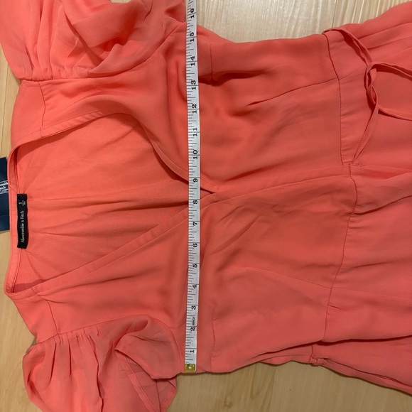 NWT Abercrombie & Fitch Coral Wrap Midi Dress Women’s Small Feminine - Picture 12 of 14